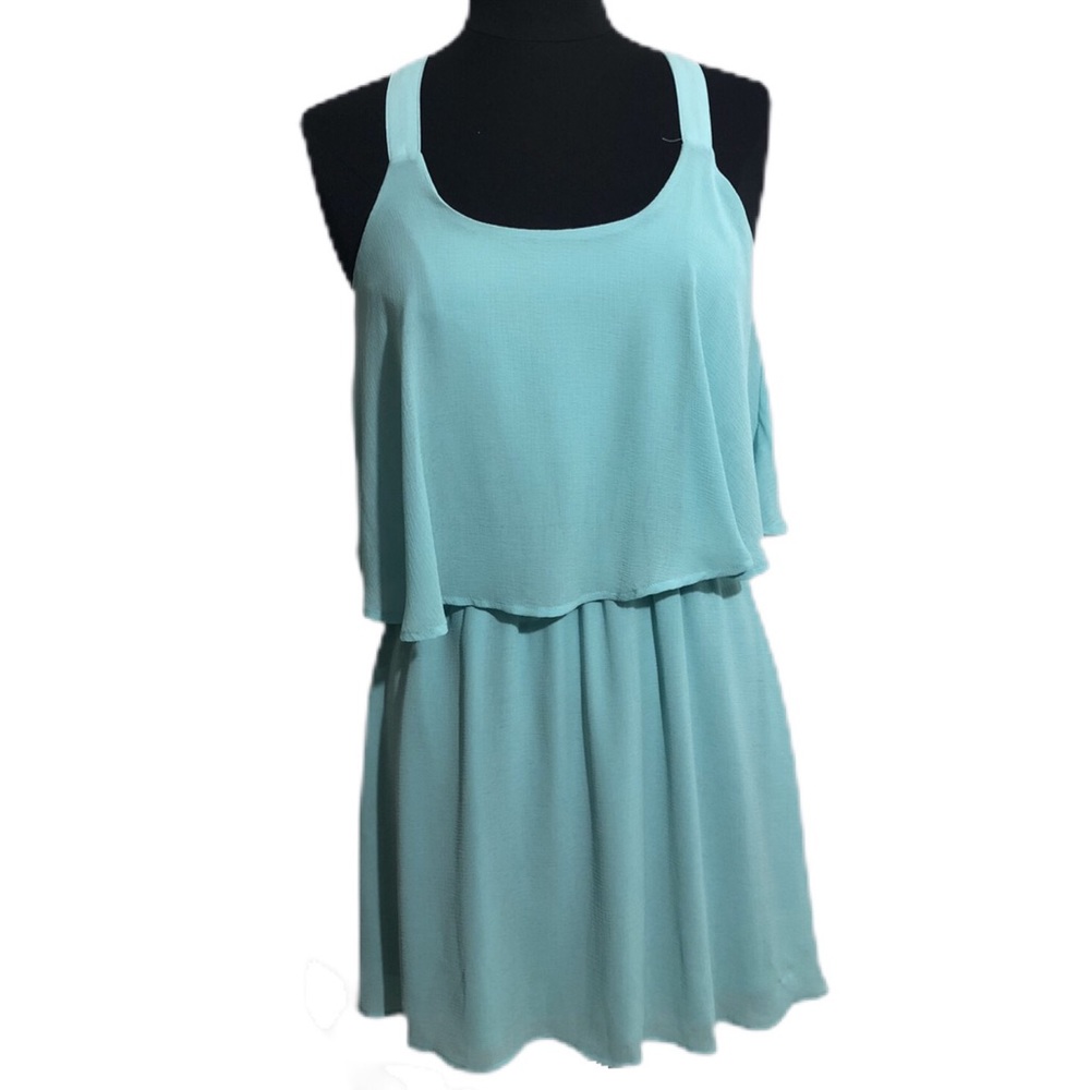 GUESS Aqua Blue Mini Dress Sz S - Picture 1 of 3